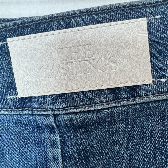 Aritzia The Castings Classic Denim Pencil Skirt Blue - Picture 6 of 9